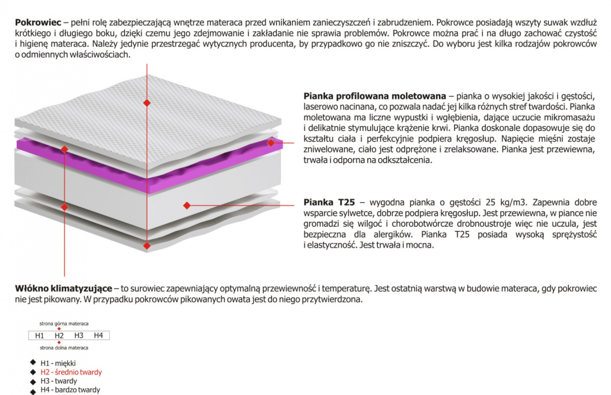 Materac Jugo Molet 165x240 cm