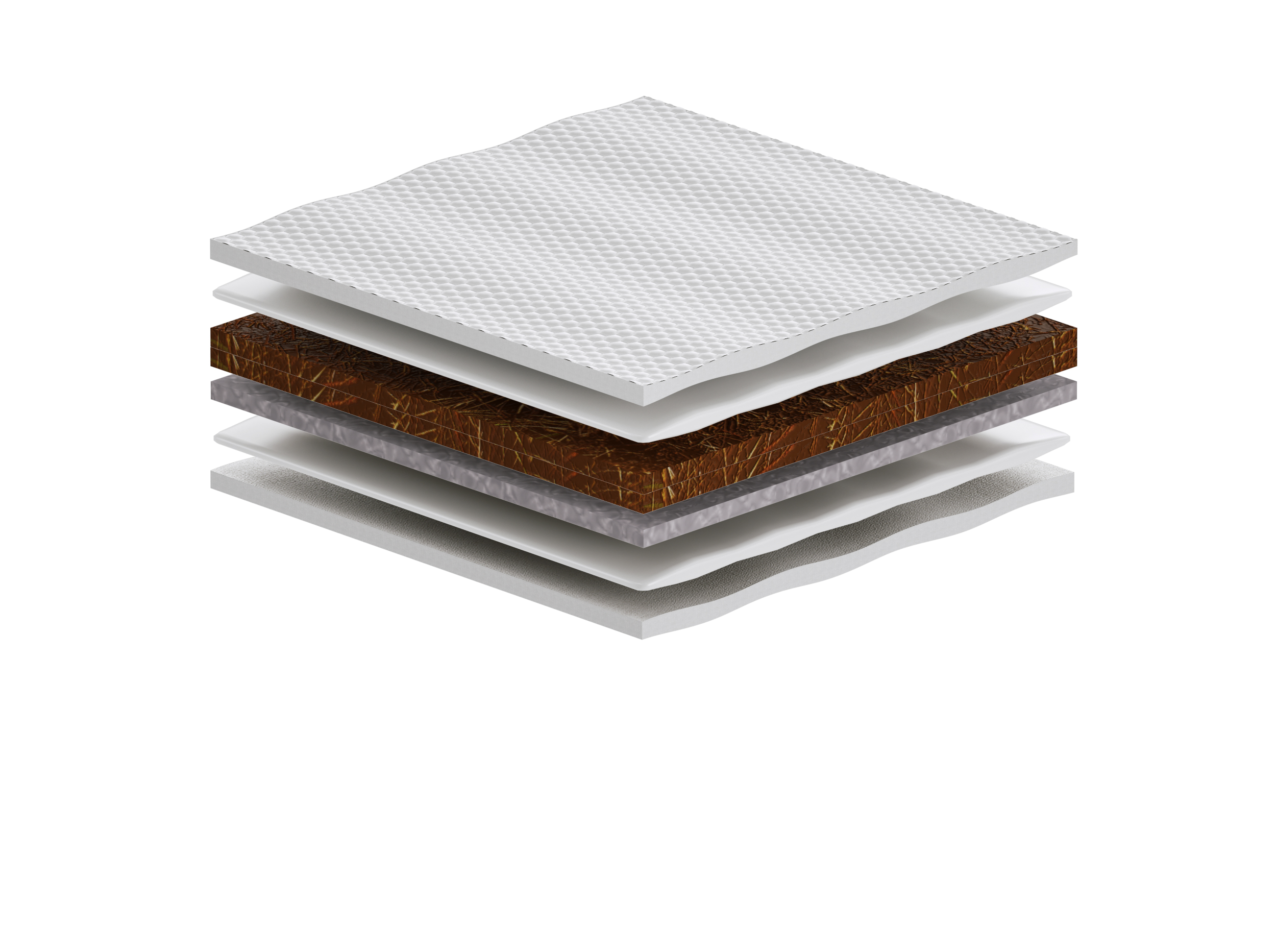 Materac nawierzchniowy 2x Kokos + Końskie Włosie 120x145 cm